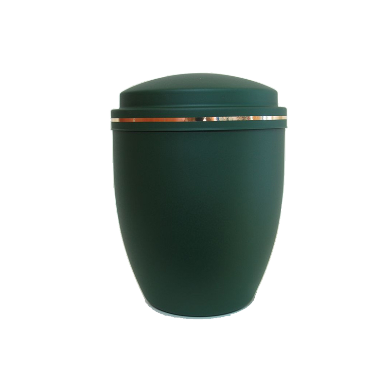 URNAS PARA CENIZAS CLASSIC VERDE Urna de color verde, con sobrio ribete dorado en la tapa.