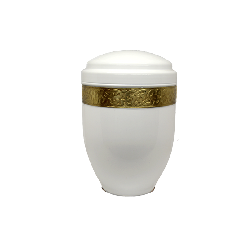 URNAS PARA CENIZAS RELIEVE BLANCA  ARABI