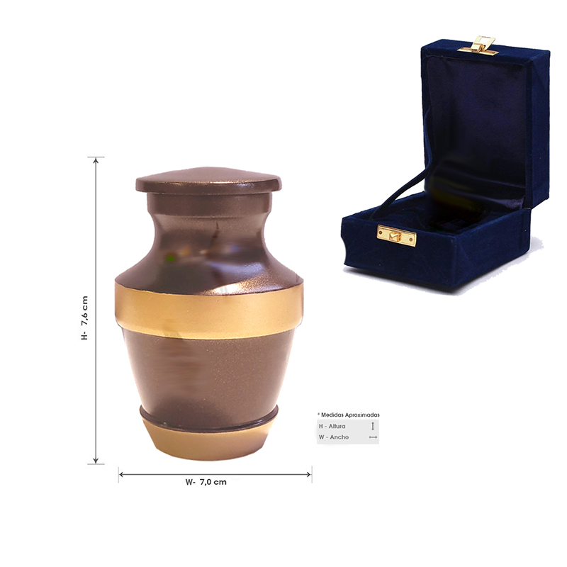 MINI URNA RELICARIO ALUMINIO  ALTIMAR BROWN