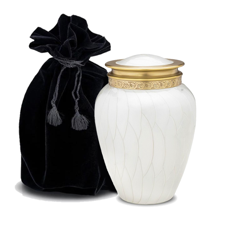 URNAS PARA CENIZAS URNA WHITE COLL DORADO