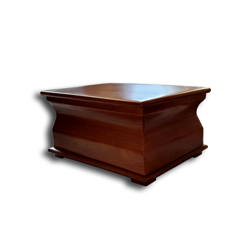 URNAS PARA CENIZAS URNA MADERA FRESADA NOGAL OSCURO BRILLO